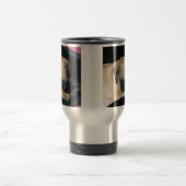 かわいい睡眠のパグの子犬 トラベルマグ (中央)