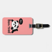 かわいい睡眠のパンダの漫画 ラゲッジタグ (正面横)