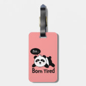 かわいい睡眠のパンダの漫画 ラゲッジタグ (裏面縦)