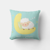 かわいい睡眠のベビーの子ヒツジは子供部屋部屋の装飾をからかいます クッション (正面)