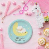 かわいい睡眠の子ヒツジのベビーシャワーのパーティーの供給 ペーパープレート (パーティー)