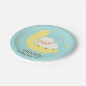 かわいい睡眠の子ヒツジのベビーシャワーのパーティーの供給 ペーパープレート (アングル)