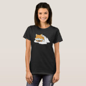 かわいい睡眠キツネグッドアット昼寝キツネ Tシャツ (正面フル)