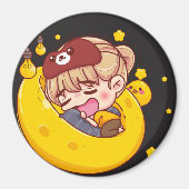 かわいい睡眠少女 マグネット (正面)