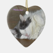 かわいい睡眠柔らかい猫のオーナメント セラミックオーナメント (右)