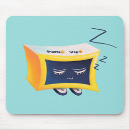 かわいい睡眠目覚まし時計キャラクター マウスパッド