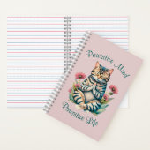 かわいい瞑想ネコLOA感謝の気持ち ノートブック (内側)