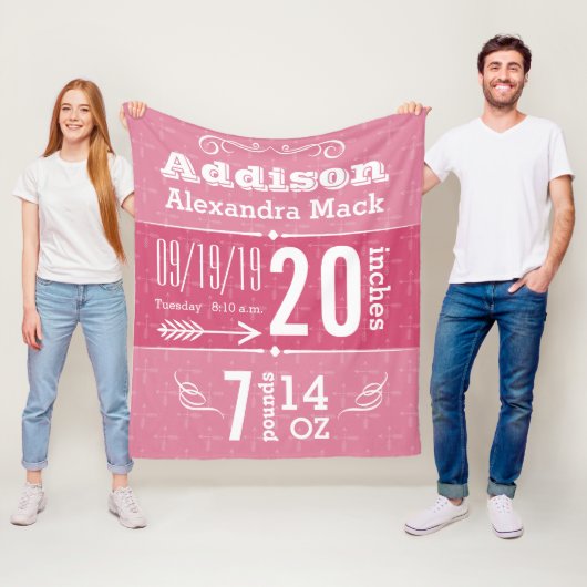 かわいい矢印パターン任意の色のベビーブランケット フリースブランケット (インサイチュ)