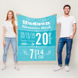 かわいい矢印パターン任意の色のベビーブランケット フリースブランケット