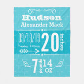 かわいい矢印パターン任意の色のベビーブランケット フリースブランケット (正面)