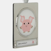 かわいい短い漫画ピグバナーオーナメント シルバープレートバナーオーナメント (右)