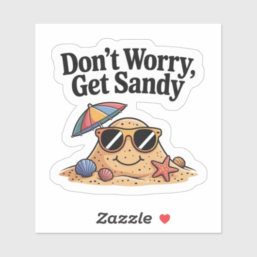 かわいい砂のマスコット Don't Worry Get Sandy シール (シート)