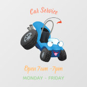 かわいい砂丘乳母車オフロードビークル漫画 ウィンドウサイン (シート)