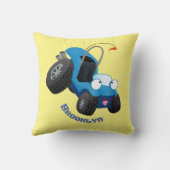 かわいい砂丘乳母車オフロードビークル漫画 クッション (裏面)