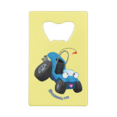 かわいい砂丘乳母車オフロードビークル漫画 クレジットカード栓抜き (裏面)