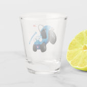 かわいい砂丘乳母車オフロードビークル漫画 ショットグラス (裏面)