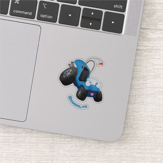 かわいい砂丘乳母車オフロードビークル漫画 シール (詳細)