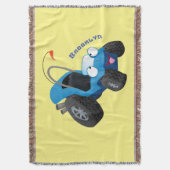 かわいい砂丘乳母車オフロードビークル漫画 スローブランケット (正面縦)