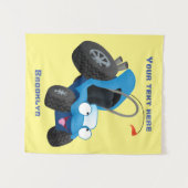 かわいい砂丘乳母車オフロードビークル漫画 タペストリー (正面(横))