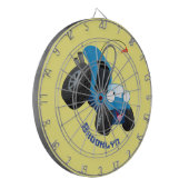 かわいい砂丘乳母車オフロードビークル漫画 ダーツボード (正面左)