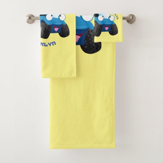 かわいい砂丘乳母車オフロードビークル漫画 バスタオルセット (インサイチュ)