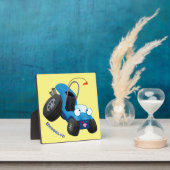 かわいい砂丘乳母車オフロードビークル漫画 フォトプラーク (インサイチュ)