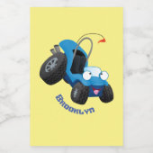 かわいい砂丘乳母車オフロードビークル漫画 フードラベル (シングルラベル)