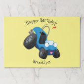 かわいい砂丘乳母車オフロードビークル漫画 ペーパーパッド (正面)