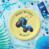 かわいい砂丘乳母車オフロードビークル漫画 ペーパープレート (パーティー)