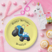 かわいい砂丘乳母車オフロードビークル漫画 ペーパープレート (パーティー)