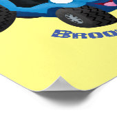 かわいい砂丘乳母車オフロードビークル漫画 ポスター (角)