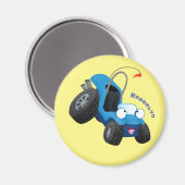 かわいい砂丘乳母車オフロードビークル漫画 マグネット (正面/裏面)