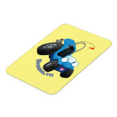 かわいい砂丘乳母車オフロードビークル漫画 マグネット (左側)