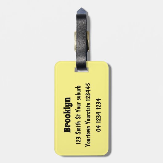 かわいい砂丘乳母車オフロードビークル漫画 ラゲッジタグ (裏面縦)