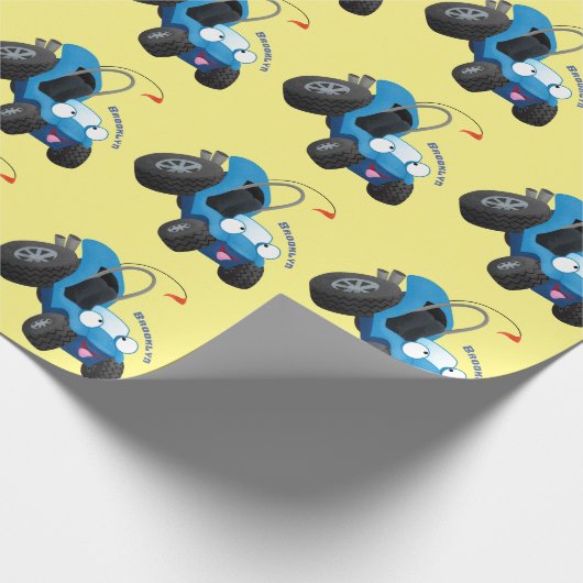 かわいい砂丘乳母車オフロードビークル漫画 ラッピングペーパー (角)