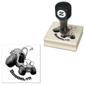 かわいい砂丘乳母車オフロードビークル漫画 ラバースタンプ (押印)