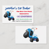 かわいい砂丘乳母車オフロードビークル漫画 名刺 (正面/裏面)