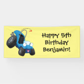 かわいい砂丘乳母車オフロードビークル漫画 横断幕 (横)