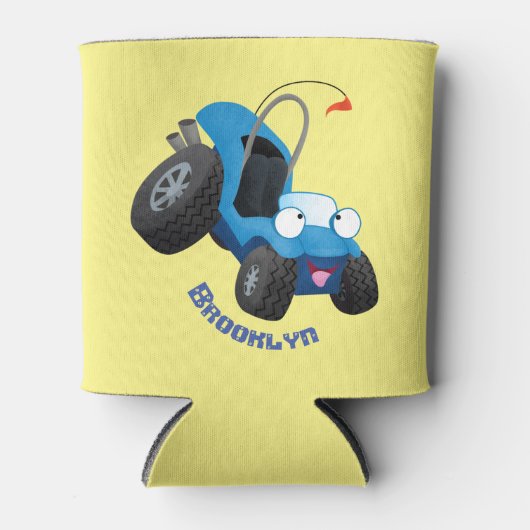 かわいい砂丘乳母車オフロードビークル漫画 缶クーラー (正面)