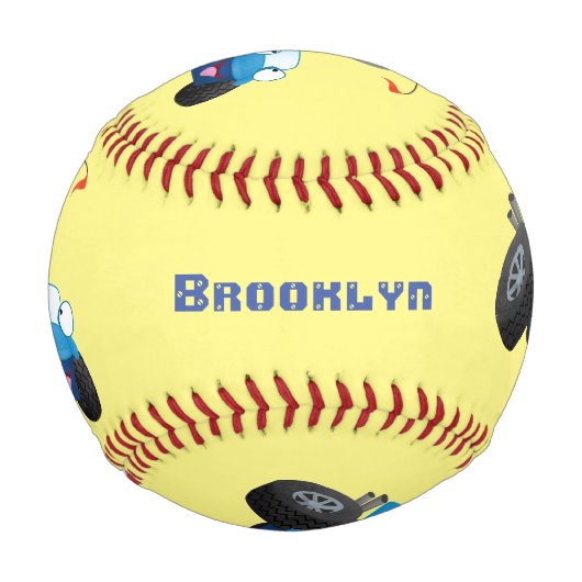 かわいい砂丘乳母車オフロードビークル漫画 野球ボール (裏面)