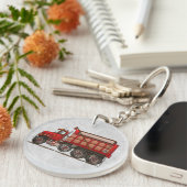 かわいい砂利のダンプトラック キーホルダー (正面右)