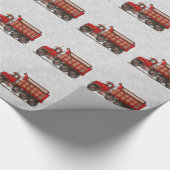かわいい砂利のダンプトラック ラッピングペーパー (角)