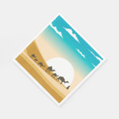 かわいい砂漠のカメルパーティー スタンダードランチョンナプキン (角)