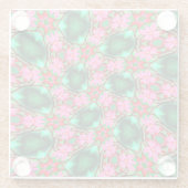 かわいい砂漠のバラ模様 ガラスコースター (裏面)