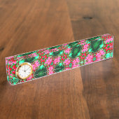 かわいい砂漠のバラ模様 デスクネームプレート (側面)