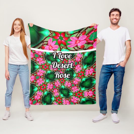 かわいい砂漠のバラ模様 フリースブランケット (インサイチュ)