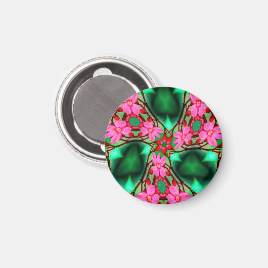 かわいい砂漠のバラ模様 マグネット (正面/裏面)