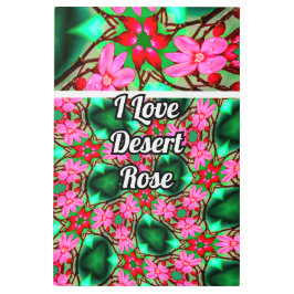 かわいい砂漠のバラ模様 メタルプリント