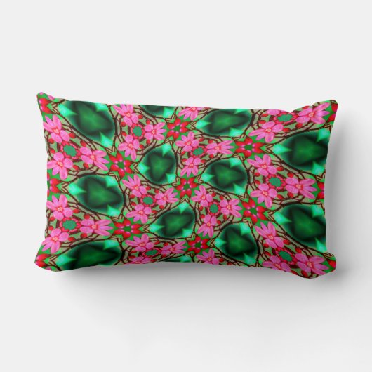 かわいい砂漠のバラ模様 ランバークッション (裏面)