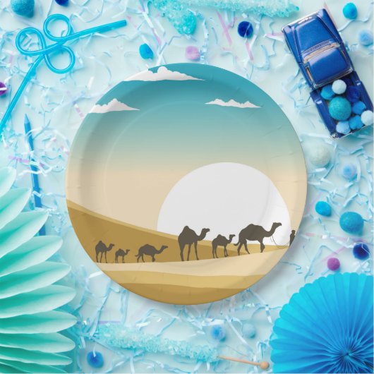 かわいい砂漠のラクダのパーティー ペーパープレート (パーティー)